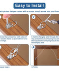 Installation steps for All In One Picture Hanging Kit 181 Piece Heavy Duty Set With 100 Ft Braided Wire.