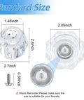 Clear Knob Faucet Handle Replacement Kit For Delta RP2391 dimensions and components illustration