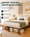 Solid As A Rock Adjustable Metal Bed Support Legs 4 Pack Heavy Duty Center Pillars 7 To 12.6 Inch Under-bed storage solutions.