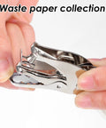 Using a Two Piece Handheld Hole Punch Set With One Quarter Inch And One Eighth Inch Circle Punches for crafts and cards.