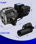 1HP Shallow And Deep Well Jet Pump, A Real Workhorse, With 164 Ft Head And 1554 GPH Flow, Cast Iron, 115V And 230V Dual Voltage