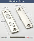 Heavy Duty 4 Pack Magnetic Door Catch Sliding Wardrobe Cabinet Latch With Dual Magnet Core Invisible Design dimensions showing size and shape