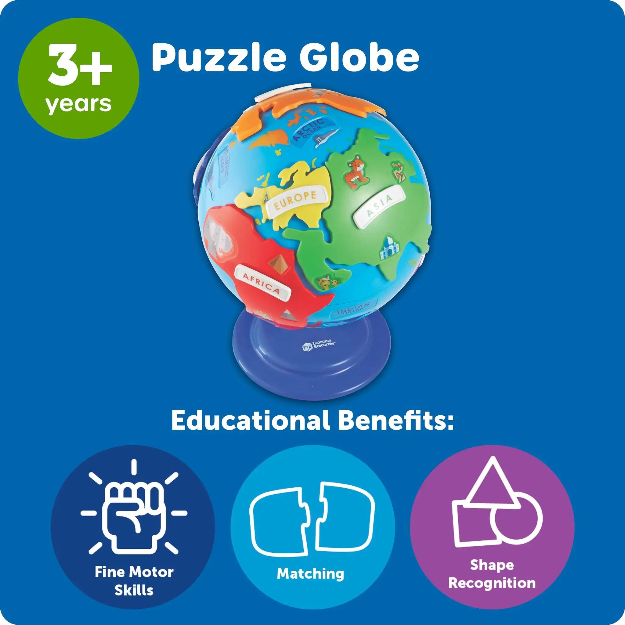 Hands On 3D Puzzle Globe For Kids - Fun Learning Toy ✓