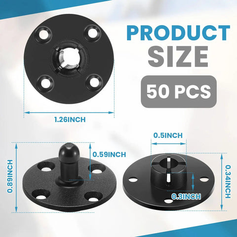 50 Piece Heavy Duty Panel Fasteners And Snap Clips For Boat Rv Wall Panels Rock Solid Mounting Hardware with size details