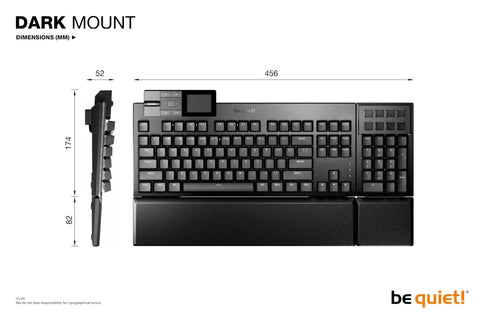 Premium Modular Gaming Keyboard With Butter Smooth Silent Linear Switches And Hot Swappable Numpad Plus Integrated Media Dock top view showing dimensions.