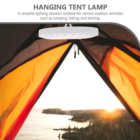 Portable Round Camping Lantern With LED Lights For Outdoor Use Waterproof Tent Light Hanging Inside Tent