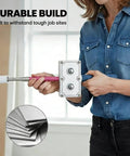 Pro Electrician Wire Pulling Assistant Cable Threading Machine for Wall Wiring Job held by a person, showing durable build and use.
