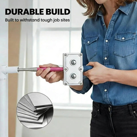 Pro Electrician Wire Pulling Assistant Cable Threading Machine for Wall Wiring Job held by a person, showing durable build and use.