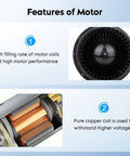 Close-up of motor features for Chevrolet GMC Cadillac Front HVAC Heater Blower Motor AC Fan Assembly Replacement for 1999-2006 GM SUVs