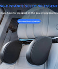 Snazzy Car Headrest Neck Pillow For Mini Cooper SE Convertible John Cooper Works Electric, black memory foam, neck support for comfort.