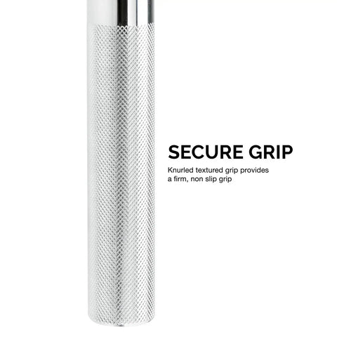 Close-up of knurled grip on Extendable 3/4 Inch Drive Ratchet Handle With 24 Tooth Reversible Ratcheting Extends From 24 To 39 3/4 Inches