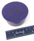Pro Grade High Temp Silicone Rubber Plug For Powder Coating And Painting, 1.375 inch tall next to ruler