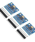 Three GY 291 3 Axis Accelerometer Modules with I2C and SPI for Arduino, ADXL345 digital tilt sensor, 13-bit resolution, 3-pack.