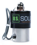 Stainless Steel 1/4 Inch Electric Solenoid Valve 24VDC Normally Closed With Viton Seals, side view, showing port and wiring
