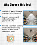 Emergency Fire Sprinkler Shut Off Tool Halts Leaks Instantly Saves Your Spot From Flood Damage slides on sprinkler heads in store aisle.