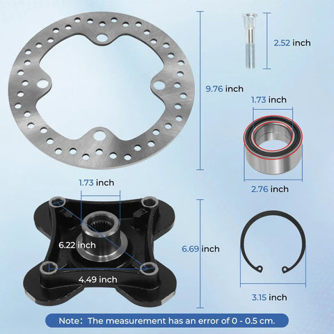 Durable Front And Rear Wheel Hub Assembly Kit With Bearings Built Tough For Polaris RZR XP 1000 XP4 2014 To 2023 And RS1 Models Smashes Dirt Trails Without Throwing A Fit