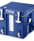 Halftime Water Cooler 3 Gallon Portable Carrier With Dual Taps Bottleless BPA Free Beverage Dispenser, cobalt & white