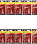 Red High-Strength Thread Locker For Large Fasteners, Permanent Lock, Anaerobic Adhesive Sealant, 0.20 Oz Bottle, 10 Pack