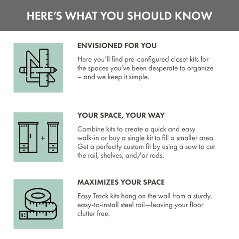 Top Shelf Dual Tower Closet Kit 10 Foot Deluxe Wall Mounted Gear Locker System Heavy Duty Steel Rod Rack With Smooth Glide Drawers Cuts The Clutter And Packs More In Tight information graphic on closet organization tips.