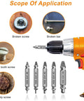 Six Piece Screw Extractor Set For Damaged And Stripped Screws Handyman Favorite Do It Yourself Tool Kit Includes Bolt Remover