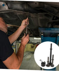 Mechanic using Air Hammer Chisel Set Kit For Beefy, Heavy Duty Drilling And Chiseling, Pro Grade Industrial Power Tools under car