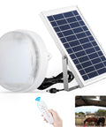 Solar Ceiling Light With Remote Control, Dimmable Daylight To Warm White, 1000 Lumen Outdoor Solar Shed Light, solar panel and remote