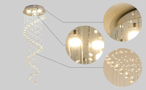 4 Light Crystal Pendant Chandelier With White Finish Showstopping Statement Piece 50 Inch Height And 16 Inch Diameter Indoor Lighting