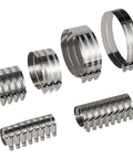 Heavy Duty 28 Piece Hose Clamp Kit With 304 Stainless Steel Worm Gear Clamps Ranging From Half Inch To Four Inches Wide For Radiators Coolant Lines Heater Pipes And Large Industrial Marine Automotive Applications That Are Super Tough. 304 stainless worm gear hose clamps in assorted sizes