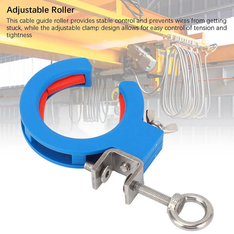 65mm Cable Tray Roller Set With Pro Grade Adjustable Wire Pulling Pulley Nylon Guide Wheel And Stainless Steel Bracket For Seamless Cable Runs In Inside And Outside Corner Electrical Installations, blue clamp roller