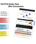 Check Out This Dope 150 Piece Mixed Heat Shrink Soldering Sleeving Terminal Kit Packed With Insulated Sleeves And Connectors That Make Wiring Projects A Cinch For Pros And DIYers Alike To Get Perfect Electrical Connections Every Single Time Without. 150 pcs solder seal wire connectors in assorted sizes, clear case