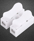 2 Pin Push Wire Connector Kit 100 Pcs 5A White LED Wiring Terminal Clamp Terminal Quick Cable Connector For Electronics Projects