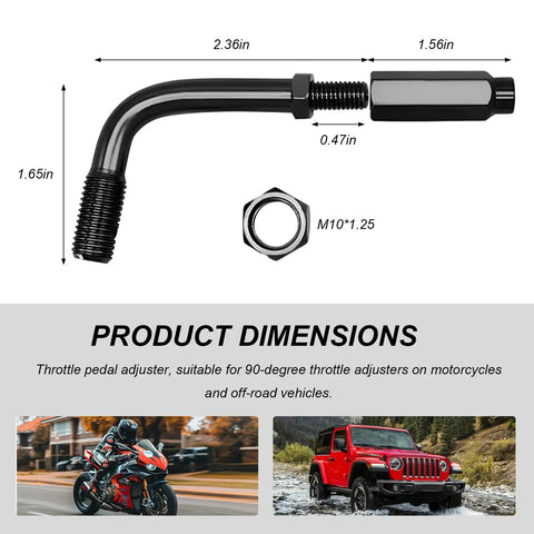 90 Degree Throttle Cable Adjuster Aluminum Alloy For Motorcycle Dirt Bike And Bicycle Clutch Wire Regulator Tool Black Dial In Buttery Throttle Response For Smoother More Linear Acceleration