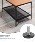 24 Pcs Adjustable Furniture Leveling Feet Screw In Legs For Dressers And Cabinets With Iron And Plastic Construction Easy Install Height Adjustment Floor Protection Wobble Free Stability For Any Home, black screw-in foot on table leg