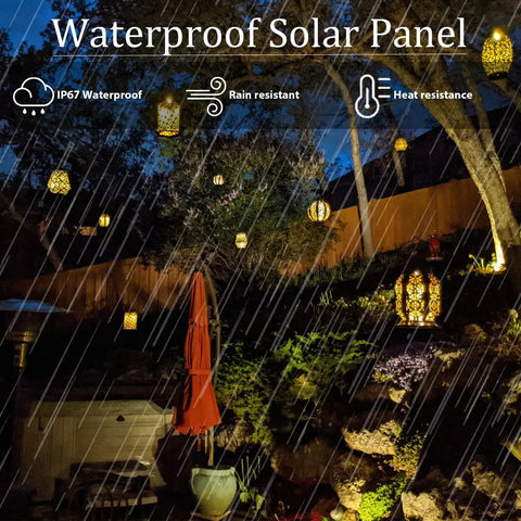 Two Pack Solar Light Replacement Top Inserts For Lanterns, 8 Lumens Warm Yellow, Waterproof Battery Box Top, Outdoor Garden Patio Decor, DIY Lantern Upgrade, Fits Most Lanterns 3.15 Inches
