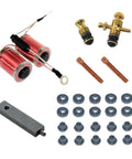 8/32 Tattoo Machine Parts Repair Kit With Non Bobbin Coil 24 AWG Copper Wire 10 Wraps 47uF 50V Capacitor Top Knurled Brass Binding Post