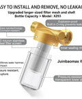 Diagram of Brass Washing Machine Water Filter Reusable 40 Micron Sediment Filter High Flow Anti Scale Filtration Up To 15 GPM For Washers Heaters And Camping Use