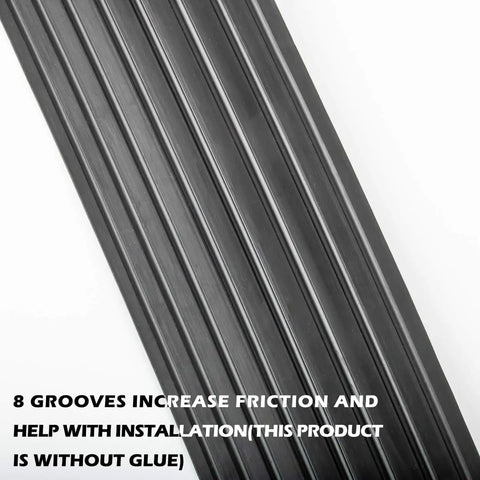 Close-up of 20 Ft Universal Garage Door Bottom Threshold Seal Strip Weather Stripping For Door Seals, Adjustable Fit To Cut, Black.
