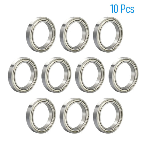6702ZZ Deep Groove Ball Bearings 15x21x4mm Shielded Chrome Steel 10 Pack For Industrial Machines And Power Tools Built Tough For Longevity, Low Friction, Pro Grade Precision Machinery Parts; 10 bearings shown