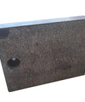 200 By 150 By 40 Millimeter Precision Granite Comparator Base with flat edge view, pro grade rock solid stability for digital indicators.