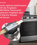Thermostat Replacement For Electric Ranges And Stoves Model 318578506 Delivers Precise Temperature Control, shown near stove