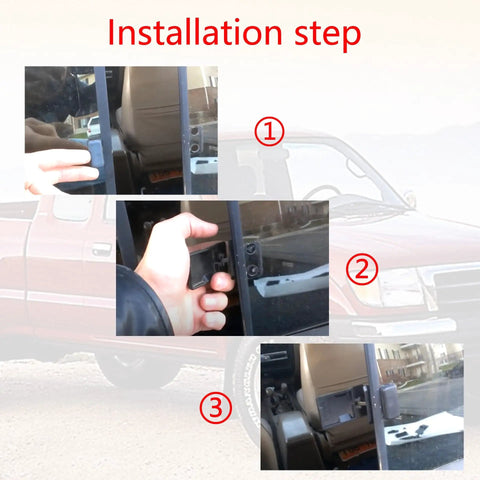 Installation steps for Rear Sliding Window Lock Latch Replacement For Toyota Tacoma Hilux T100 Pickup And 4Runner.