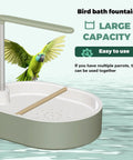 Indoor Bird Bath Fountain For Large Feathery Pals With Running Water USB Powered Pump Quiet Low Noise 26 Outlet Faucet