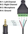 Heavy Duty 3.5mm Speaker Wire Adapter With TRRS Male Plug To Av Four Pin Screw Terminal Block Balun Cable wiring diagram details.