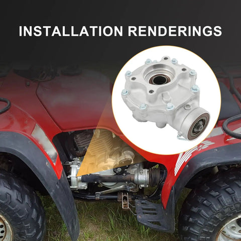Rear Differential Final Gear Replacement For Honda Foreman 500 Rancher 420 TRX500 TRX420 ATVs 2017-2019 installation rendering