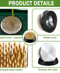 Heavy Duty Silicone Portafilter Holder Precise Custom Fit Compatible With Ninja ES601 ES701 And Luxe Cafe Espresso Machines Anti Tip Tamper Base with gold needles and rubber cover.