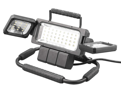 LED Folding Work Light With Adjustable Multi Directional Panels Pro Grade Handy Ultra Bright 2100 Lumens 5000K Cool White