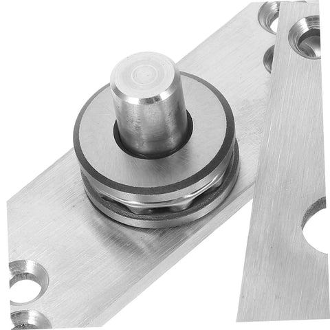 Close-up of Hidden Door Hinge 360 Degree Heavy Duty Concealed Stainless Steel Pivot For Bookcase Cabinets And Modern Interiors Invisible Design