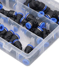40 Piece Pneumatic Fitting Kit With Splitter Tee And Elbow Straight Connectors For Pu Nylon Pipe Air Tools DIY Shop Gear That Hits The Spot For Smooth Systems, in organizer box