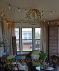 36 Foot Outdoor String Lights With LED Filament Bulbs Dimmable And Waterproof Shatterproof For Indoor Outdoor Decoration