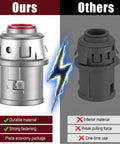 Comparison of Heavy Duty 3/8 Inch MC Cable Connectors For 14 12 And 10 Gauge Wire with durable zinc alloy design vs inferior material.